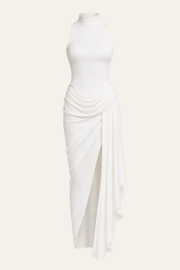 Vestido halter Marfil, foto de la pieza