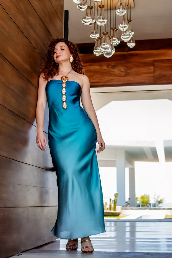 Vestido slip Turquesa, foto 2