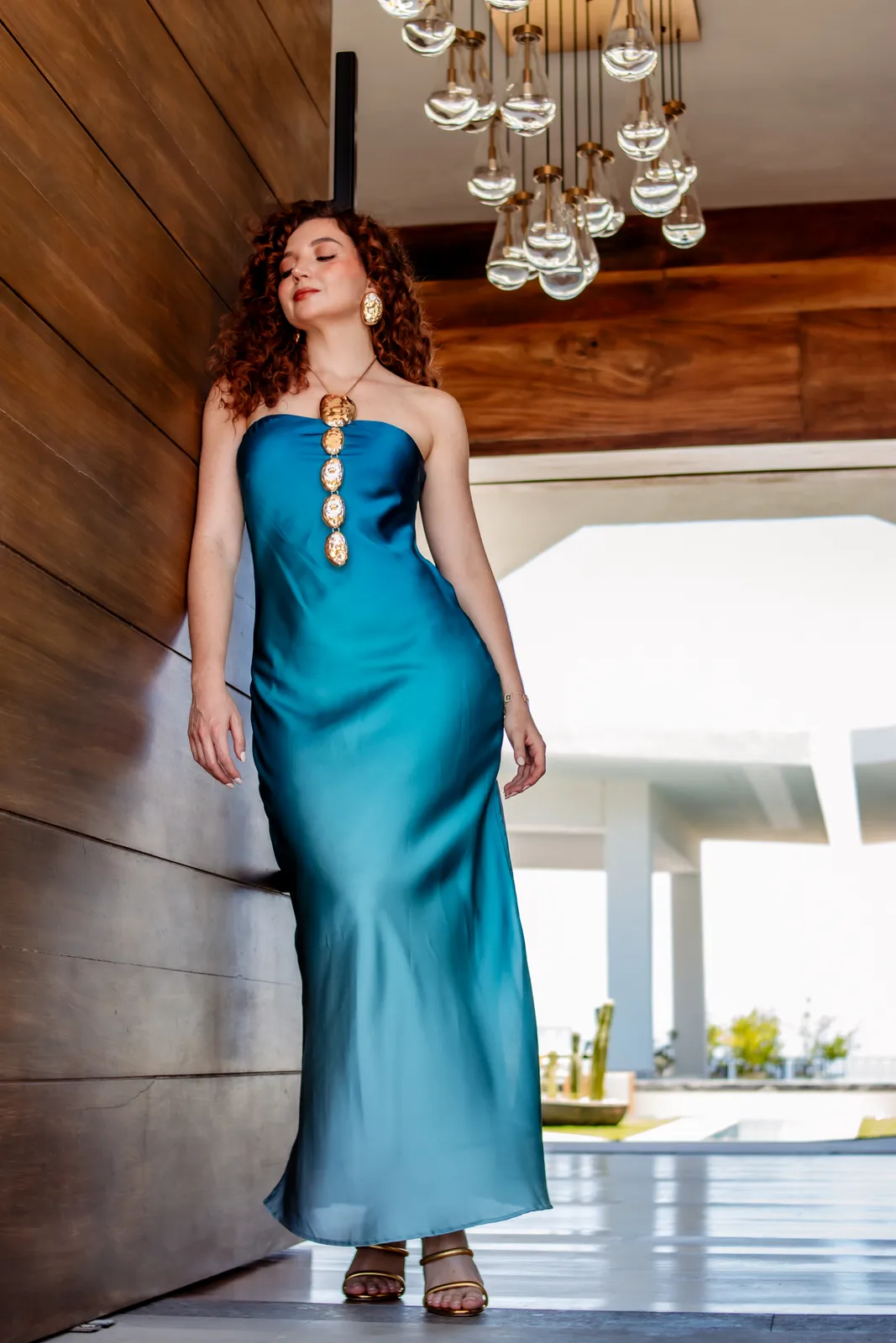 Vestido slip Turquesa, foto 2