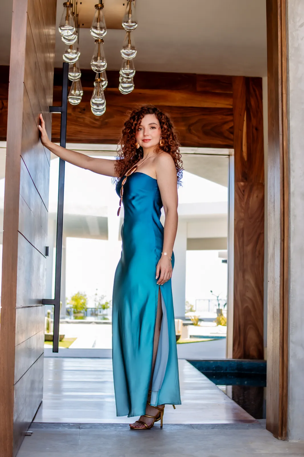 Vestido slip Turquesa, foto 3