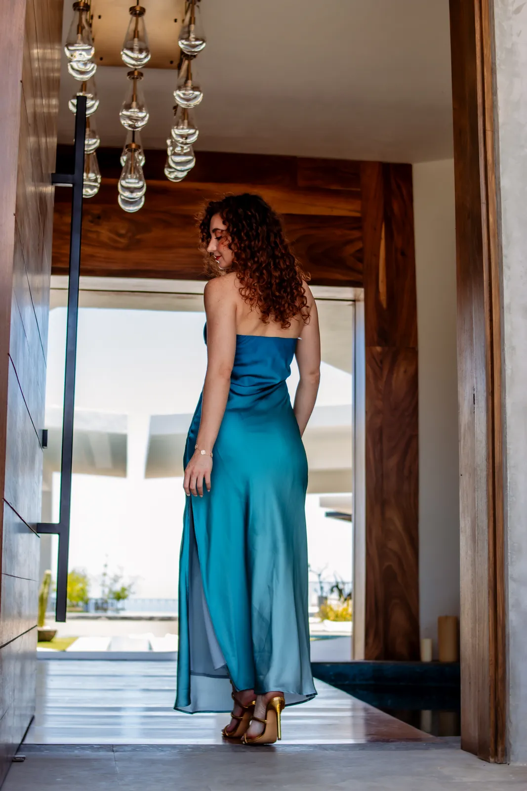 Vestido slip Turquesa, foto 4
