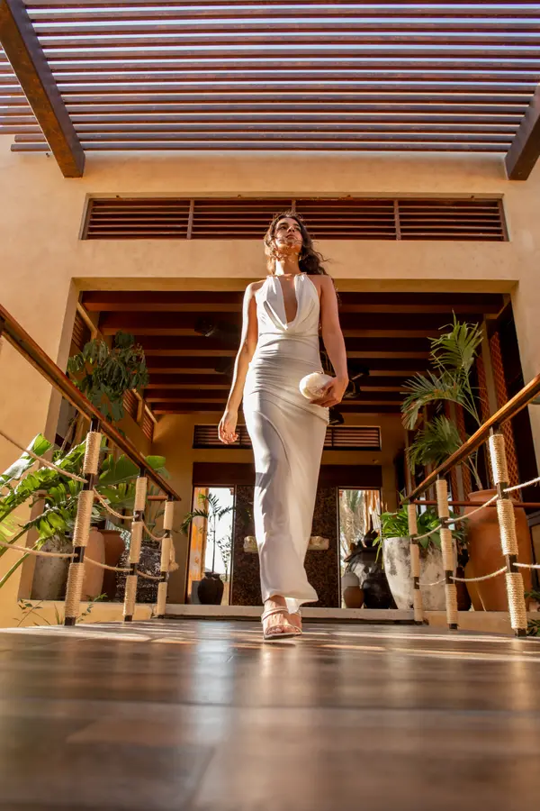 Vestido columna Marfil, foto 1
