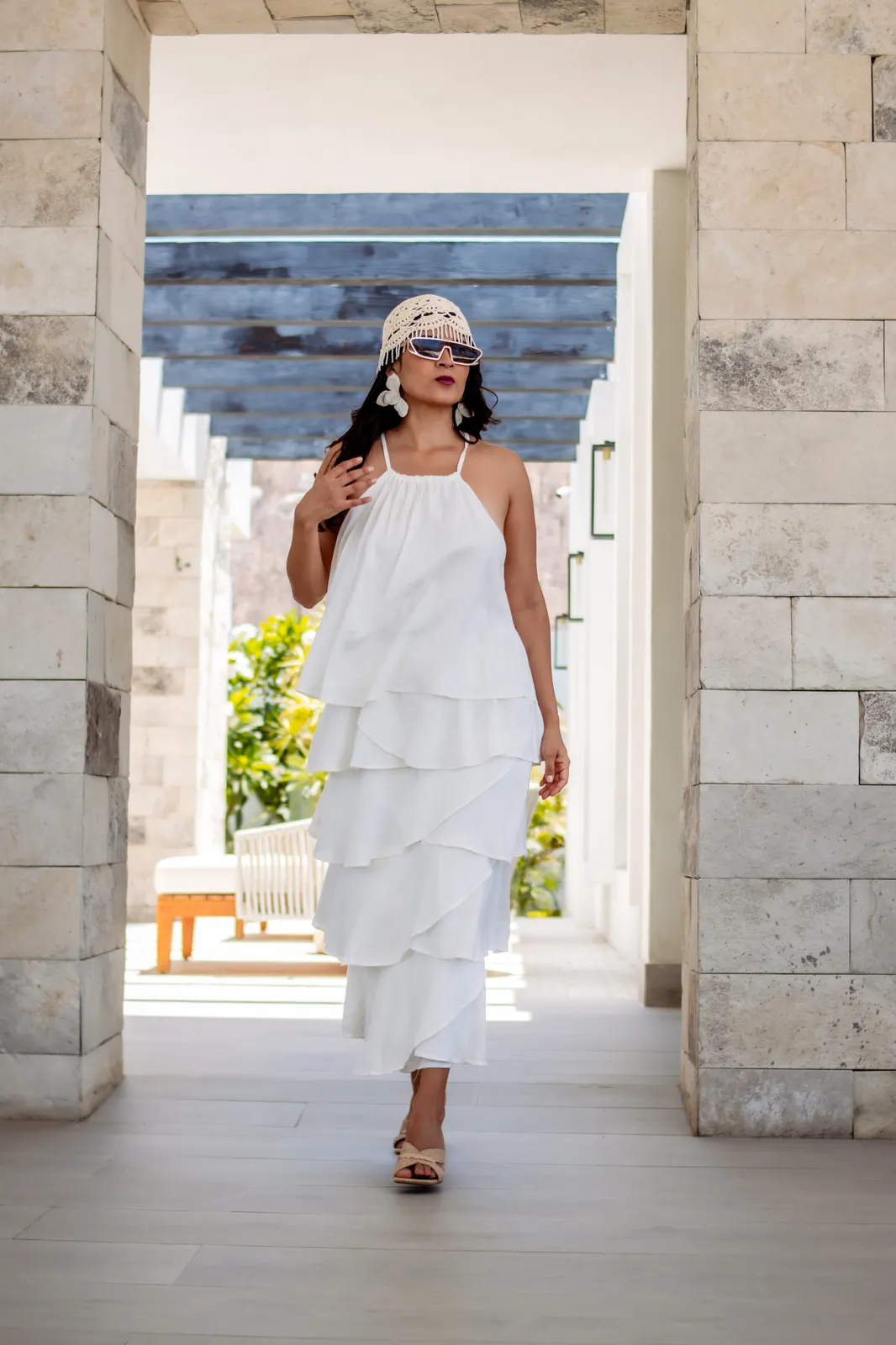 Vestido olanes Blanco, foto 4